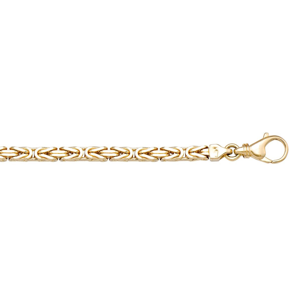 Yellow Gold Solid Byzantine Link - 14K