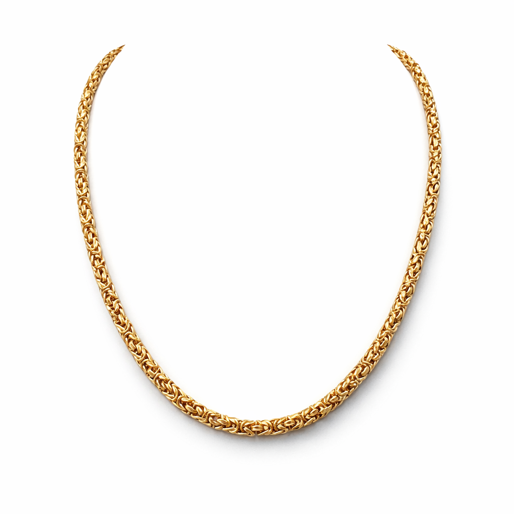 N517 Hollow Byzantine (4Mm) - 10K - 10k - 7.5"