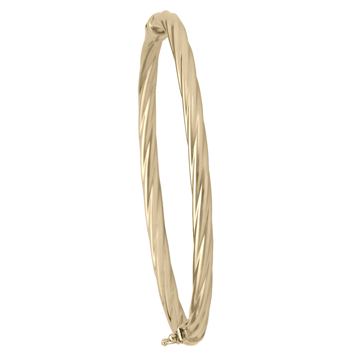 4Mm Yellow Gold Twist Bangle - 10K