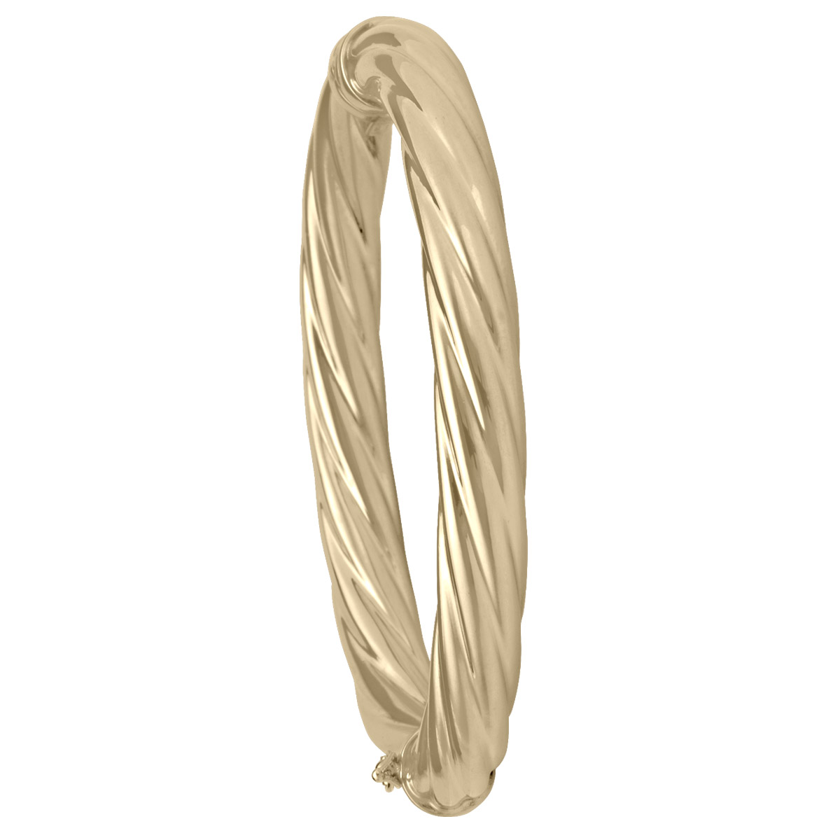 8Mm Yellow Gold Twist Bangle