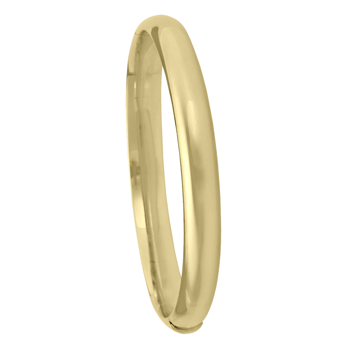 Yellow Gold High Polish Hollow Bangle