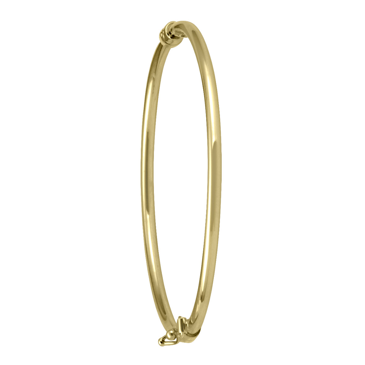 Yellow Gold High Polish Tube Baby Bangle - 18K