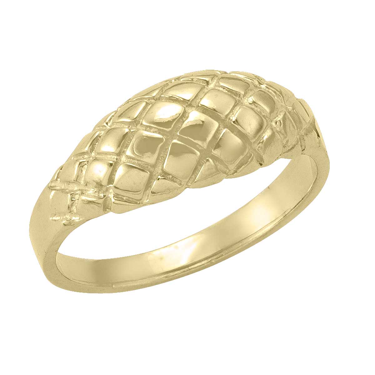 Yellow Gold Fancy Domed Ring