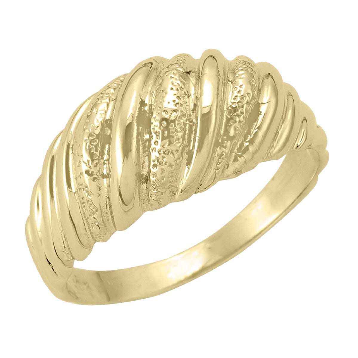 Yellow Gold Fancy Domed Ring
