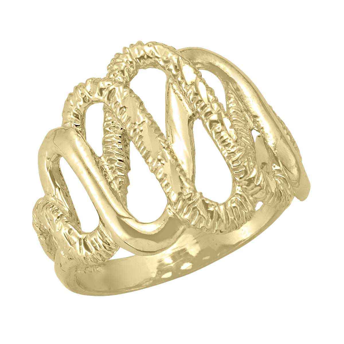 Yellow Gold Fancy Domed Ring
