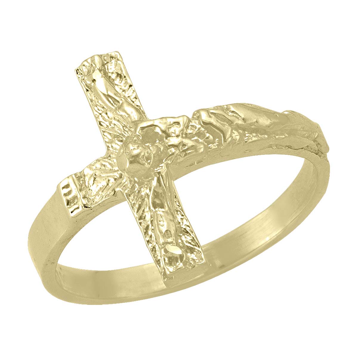Yellow Gold Cross Ring