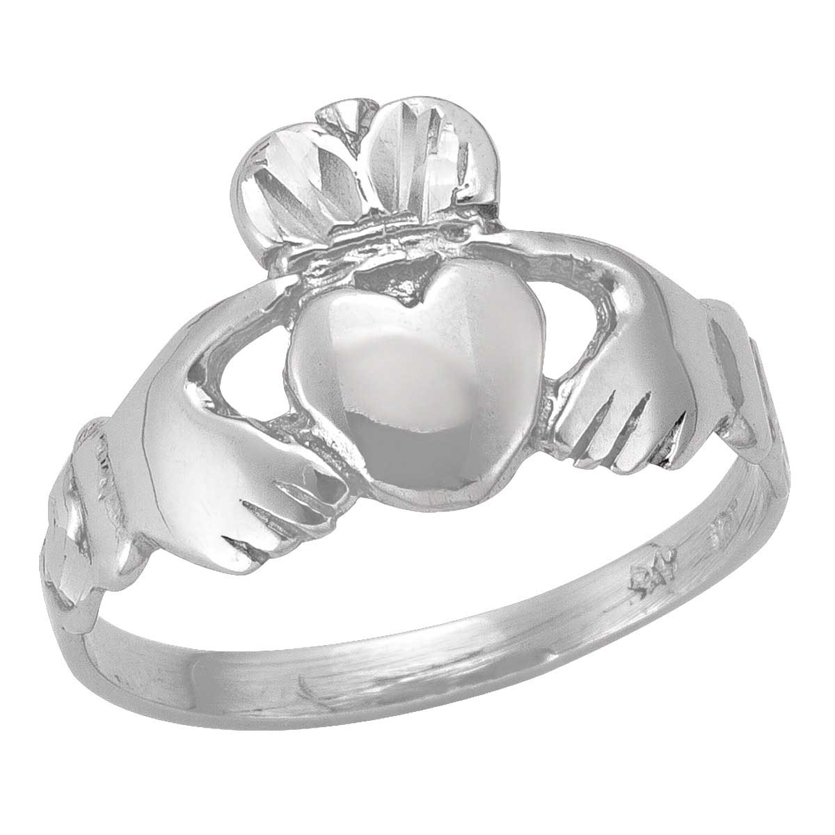 White Gold Claddagh Ring