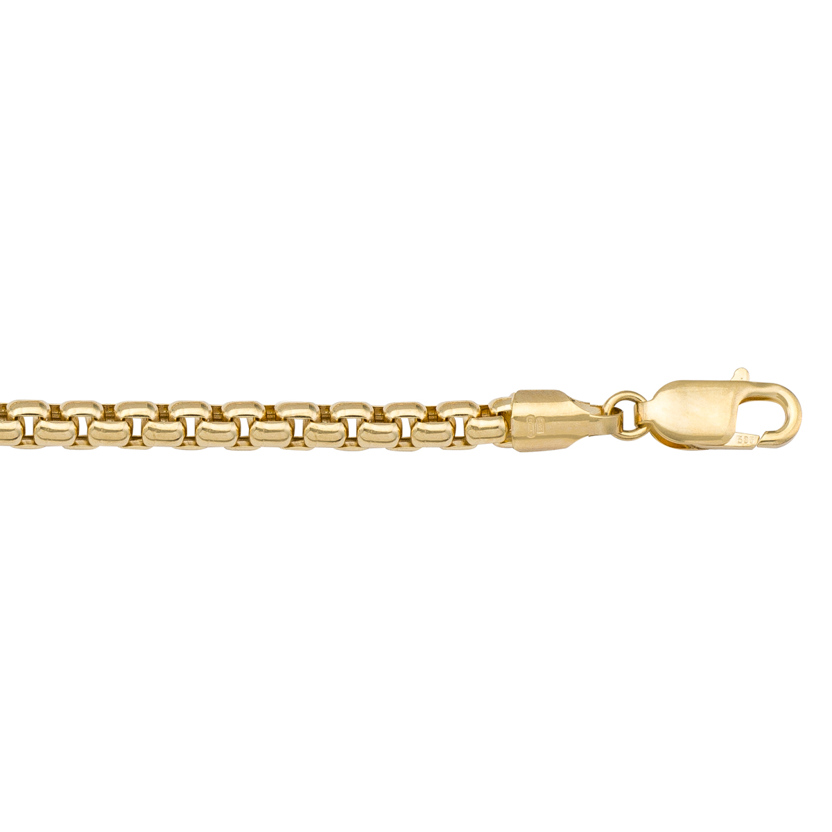 Yellow Gold Chain Hollow Box Link - 14K