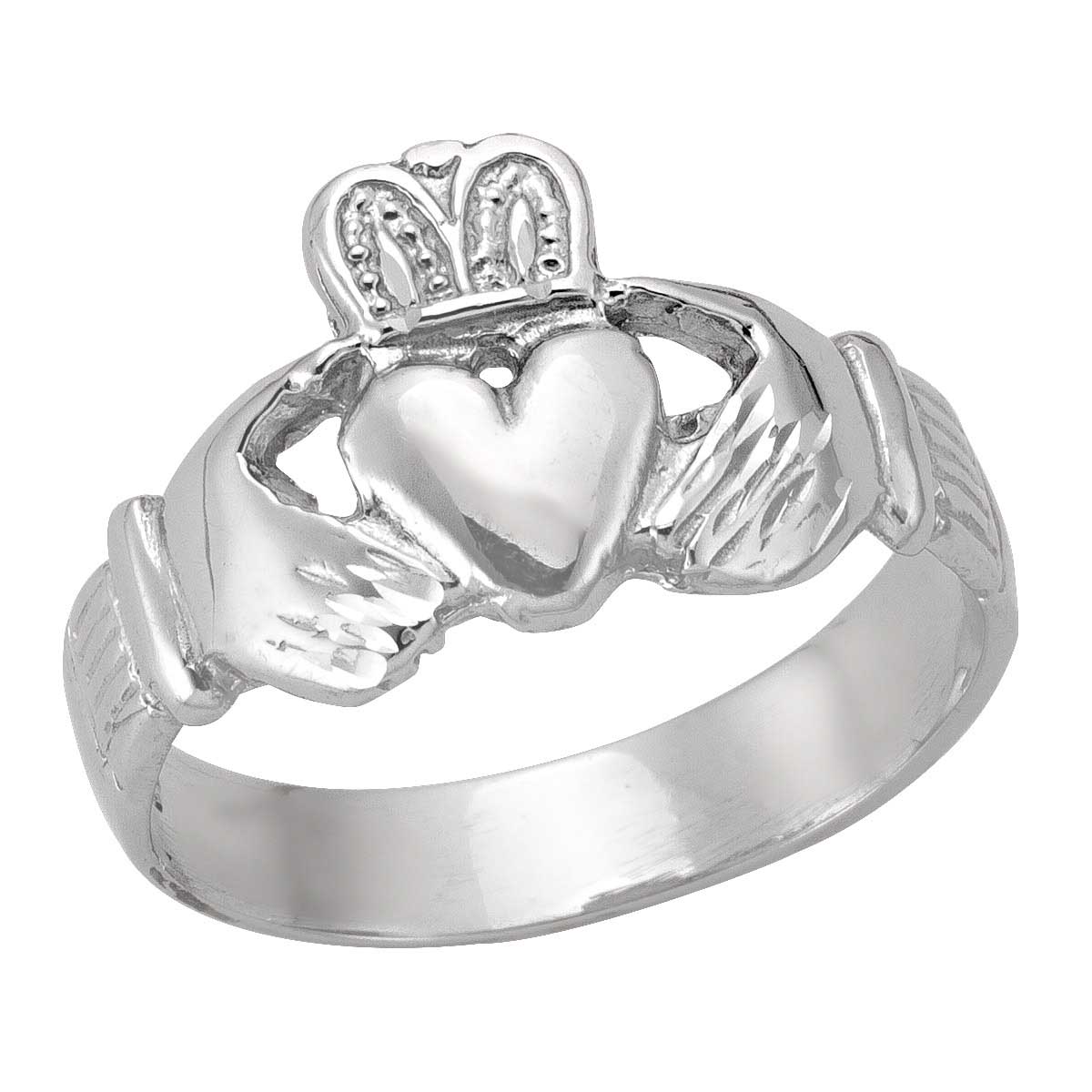 White Gold Claddagh Ring