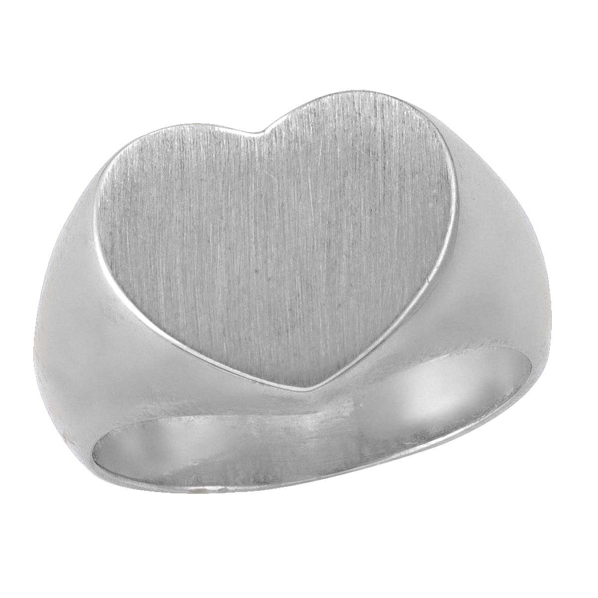 White Gold Heart Ring