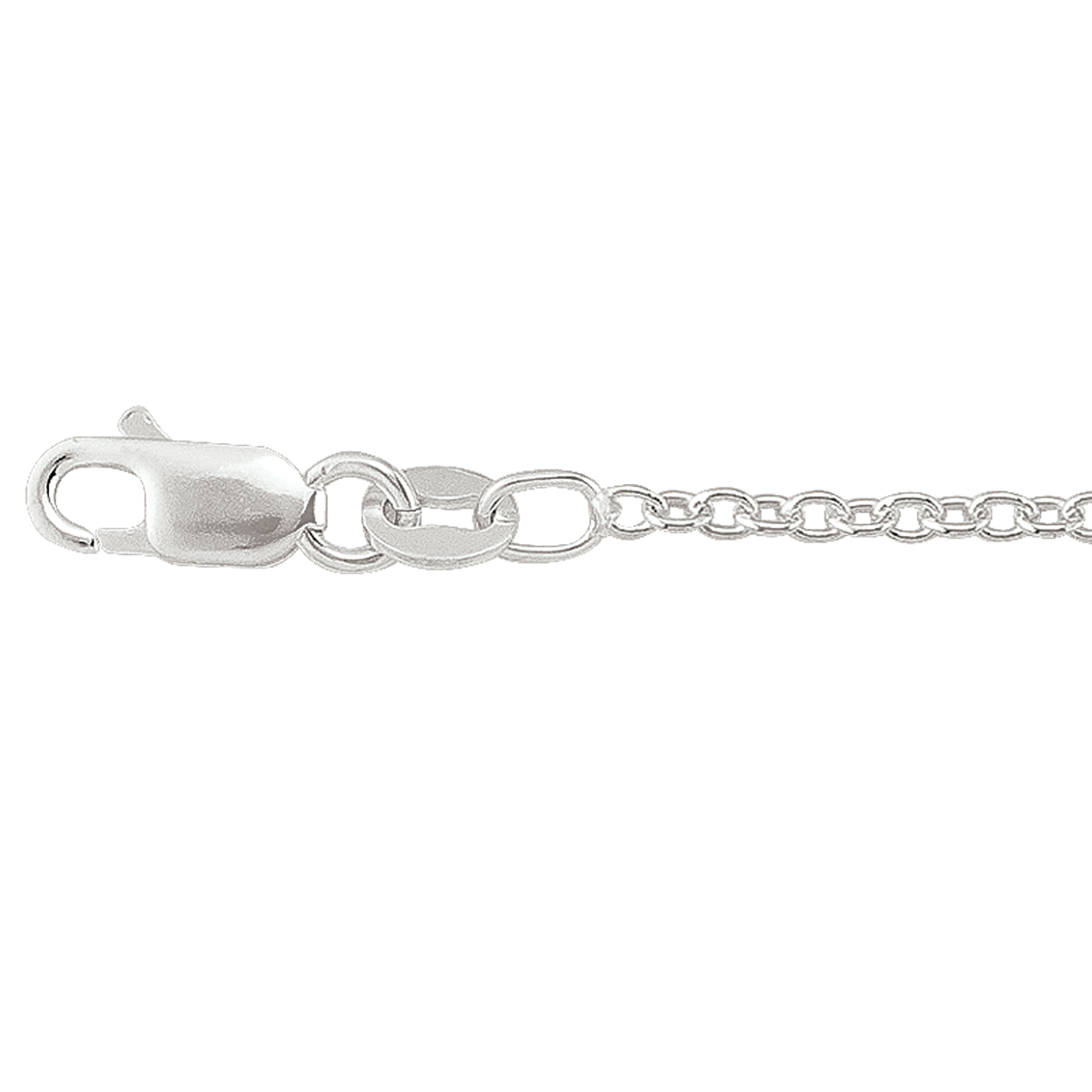 Silver Solid Open Cable Link - SS