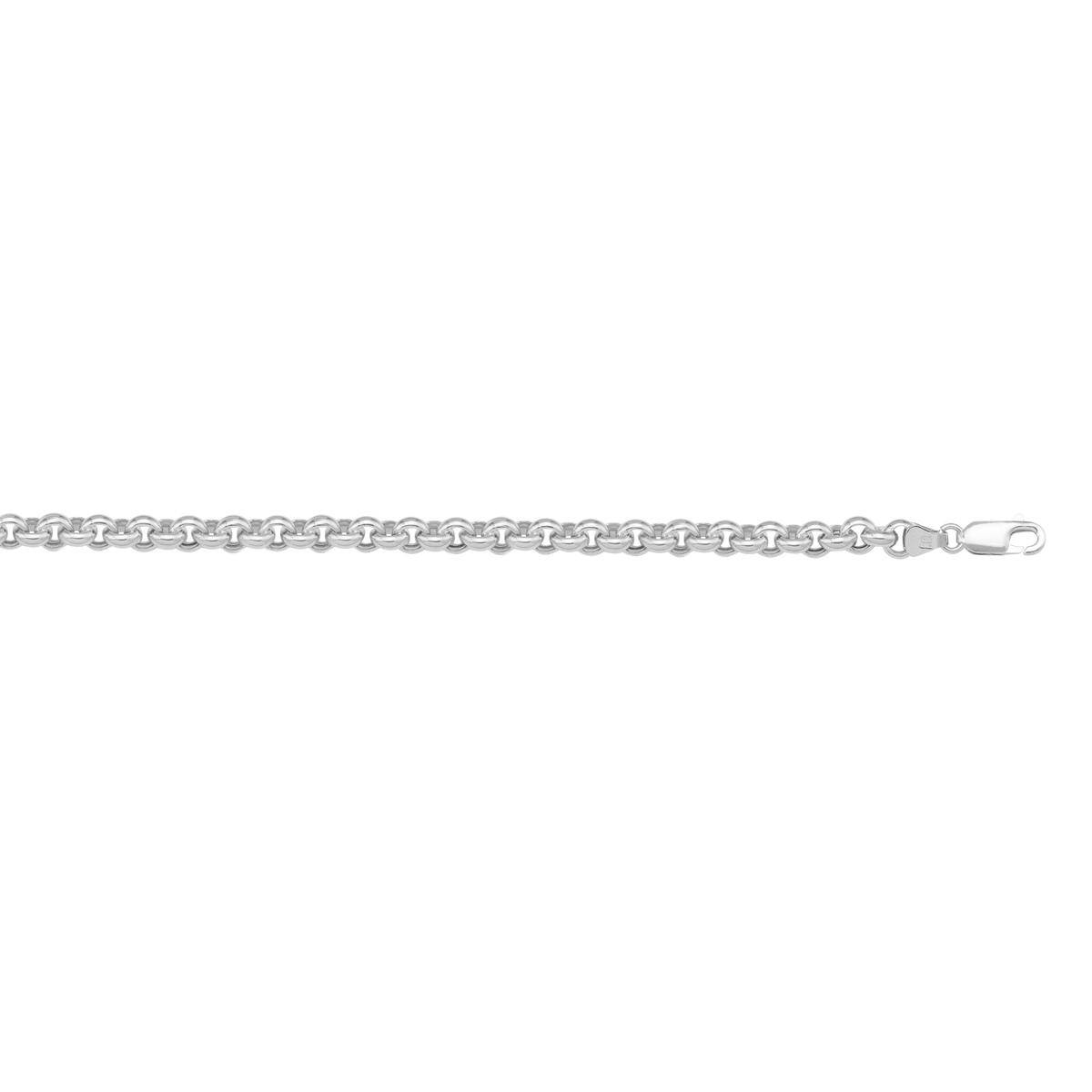 White Gold Hollow Rolo Link - 10K - 10k - 20"