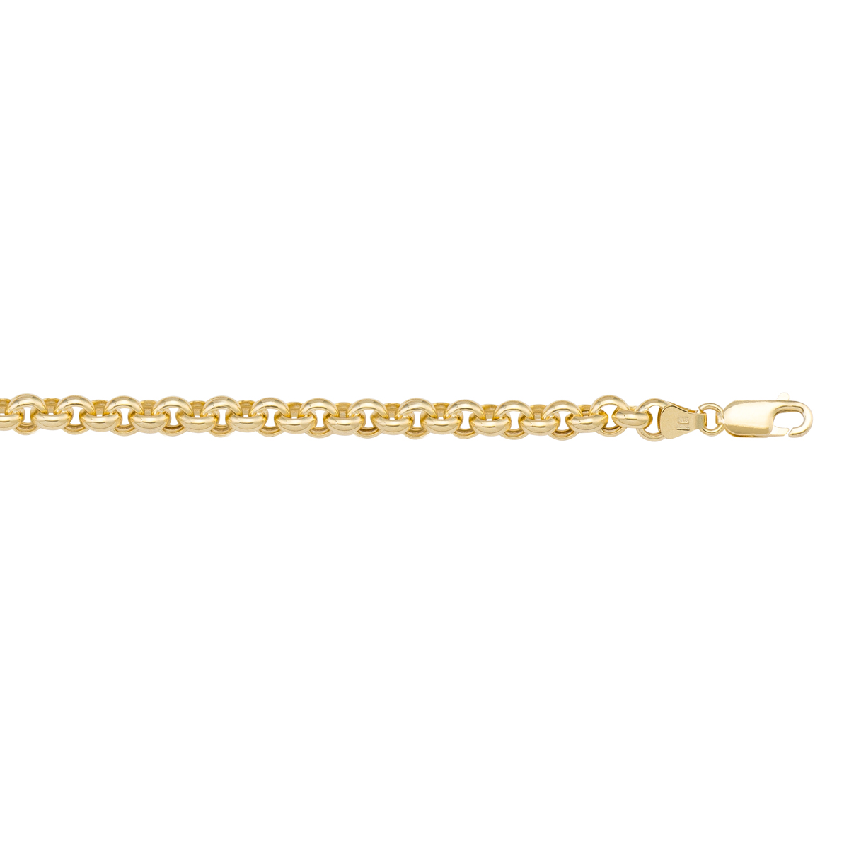 Yellow Gold Hollow Rolo Link - 10K - 10k - 7.5"