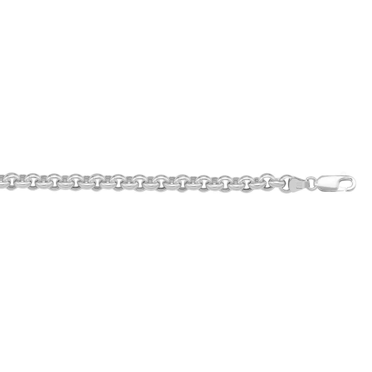 White Gold Hollow Rolo Link - 10K - 10k - 7.5"