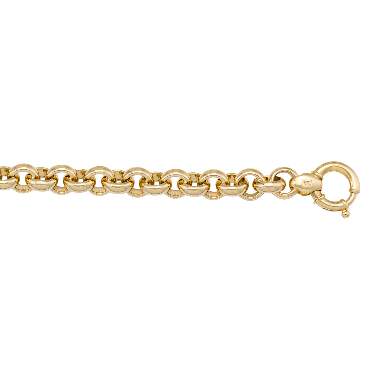 Yellow Gold Hollow Rolo Link - 14K - 14k - 7.5"