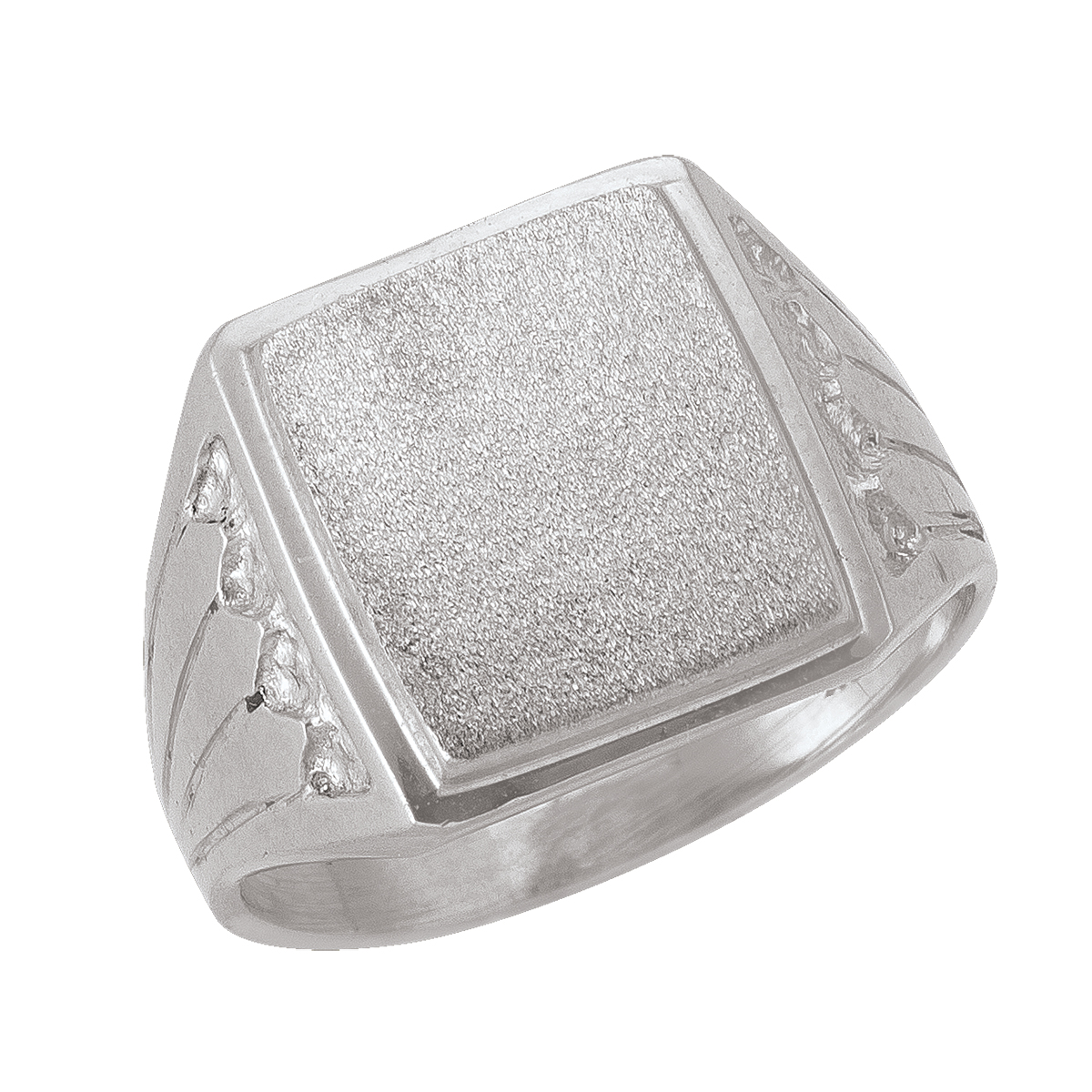 White Gold Signet Ring