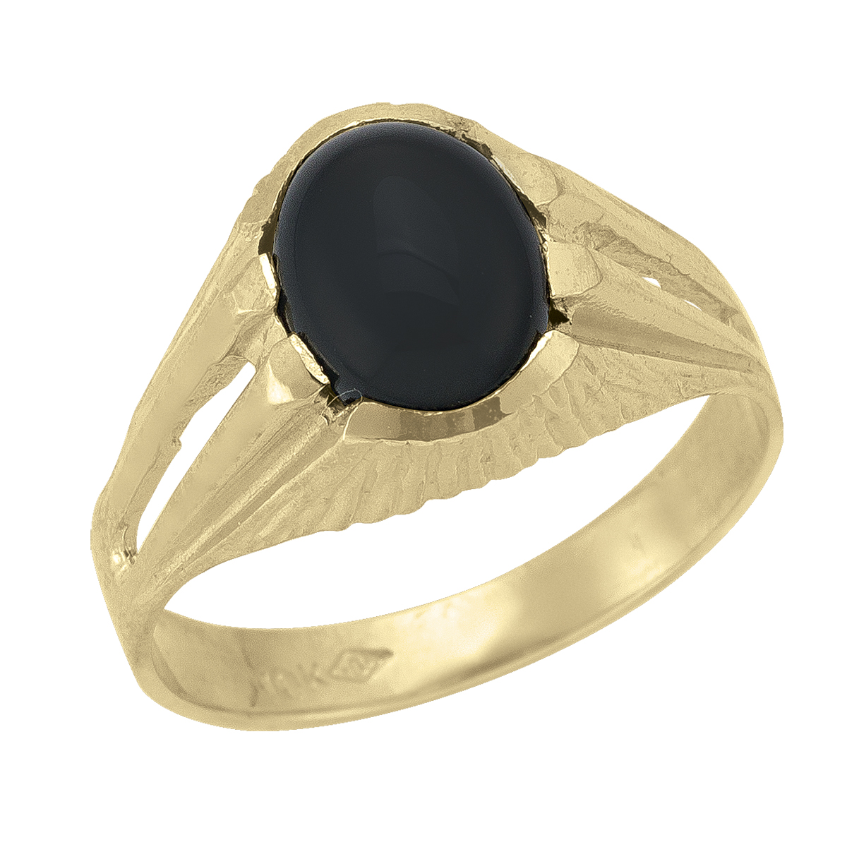 Yellow Gold Onyx Ring