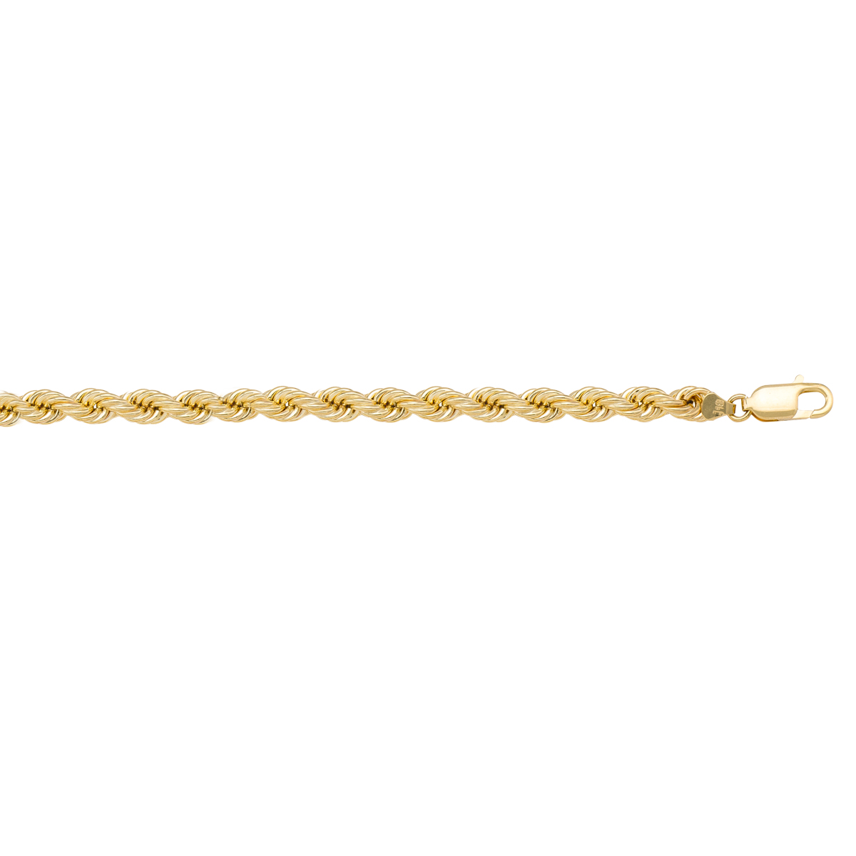 Yellow Gold Hollow Rope Link - 10K - 10k - 20"