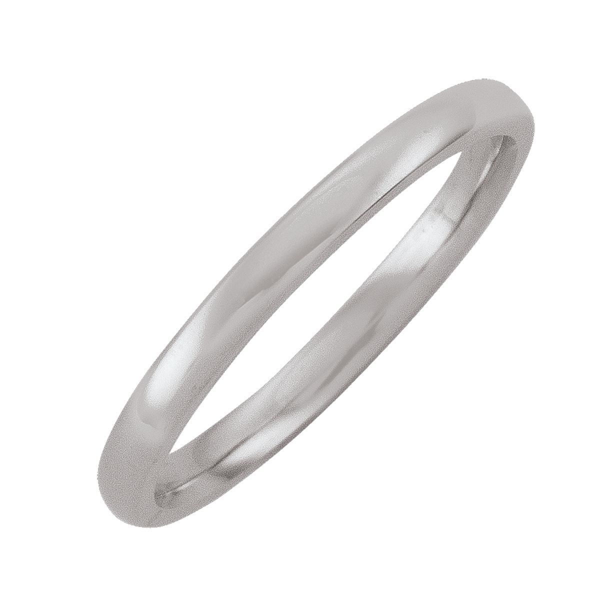 2Mm White Gold Domed Top With Inside Comfort Fit Wedding Band (Available In Various Ring Sizes) - 10