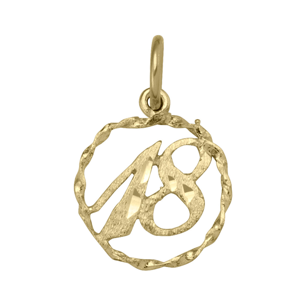 Gold Jewellery, Yellow Gold #18 Charm ,18, Charm
