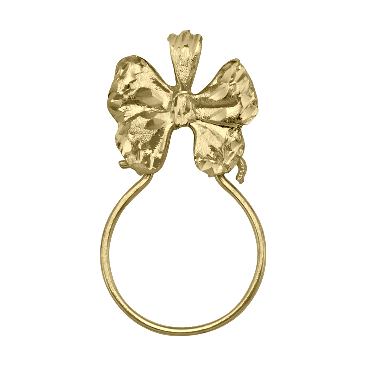Gold Jewellery, Yellow Gold Butterfly Charm Holder , Charm Holder