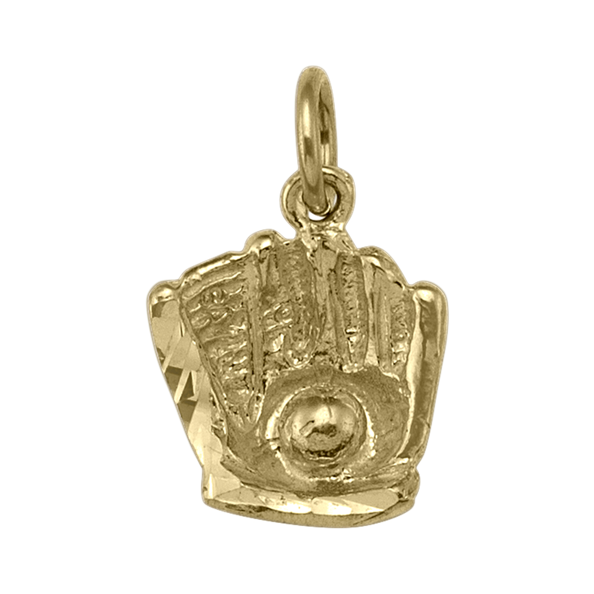 Gold Jewelelry,Yellow Gold Baseball Glove Charm , Baseball Glove, Charm