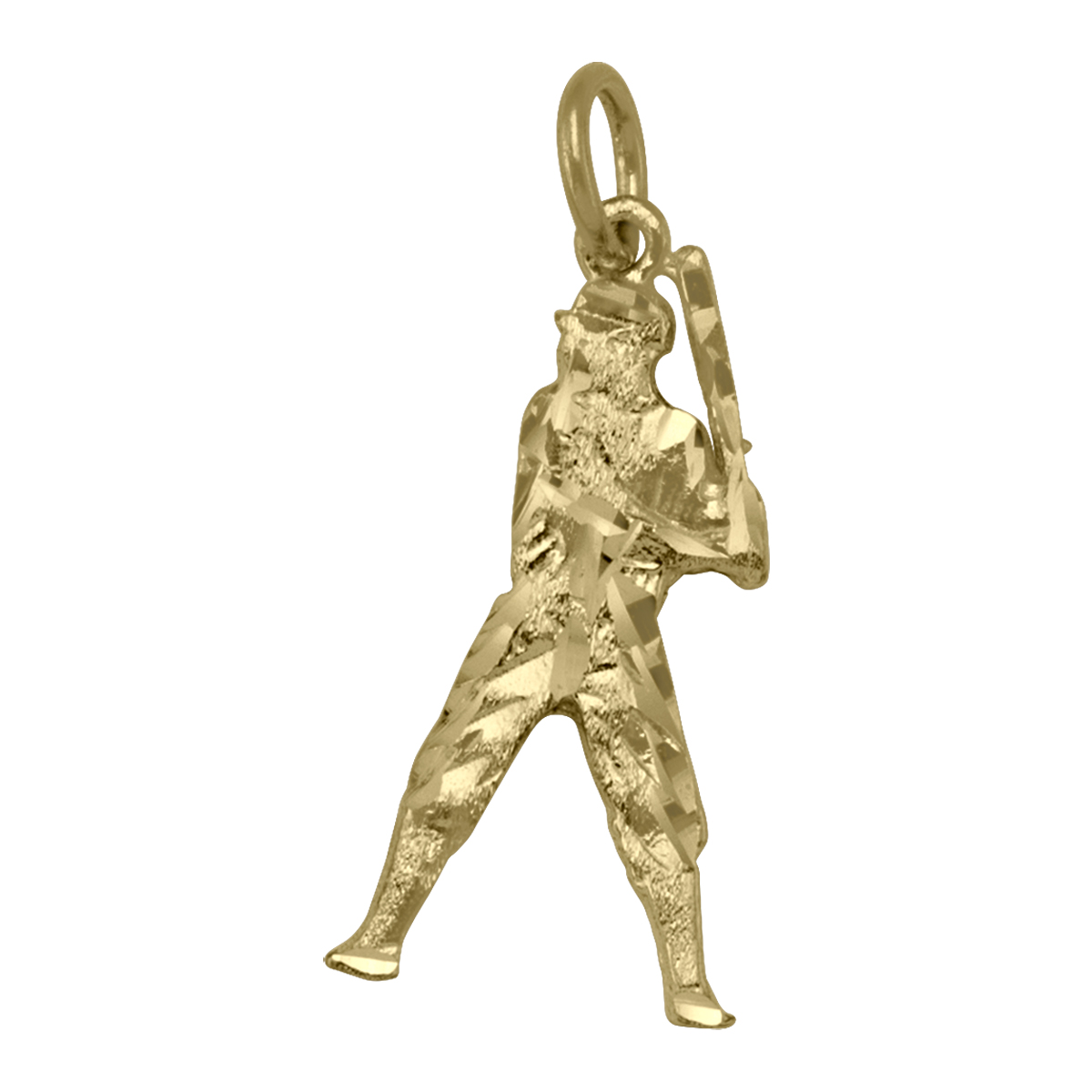 Gold Jewellery, Yellow Gold Baseball Player Charm ,Baseball Player, Charm