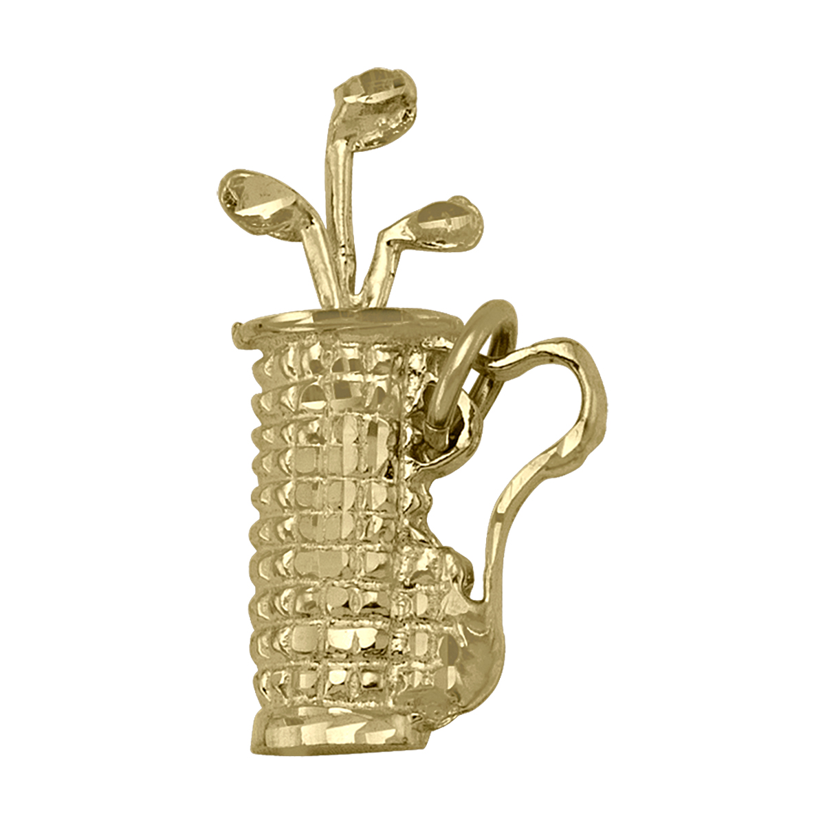 Gold Jewellery, Yellow Gold Golf Bag Charm , Golf Bag, Charm