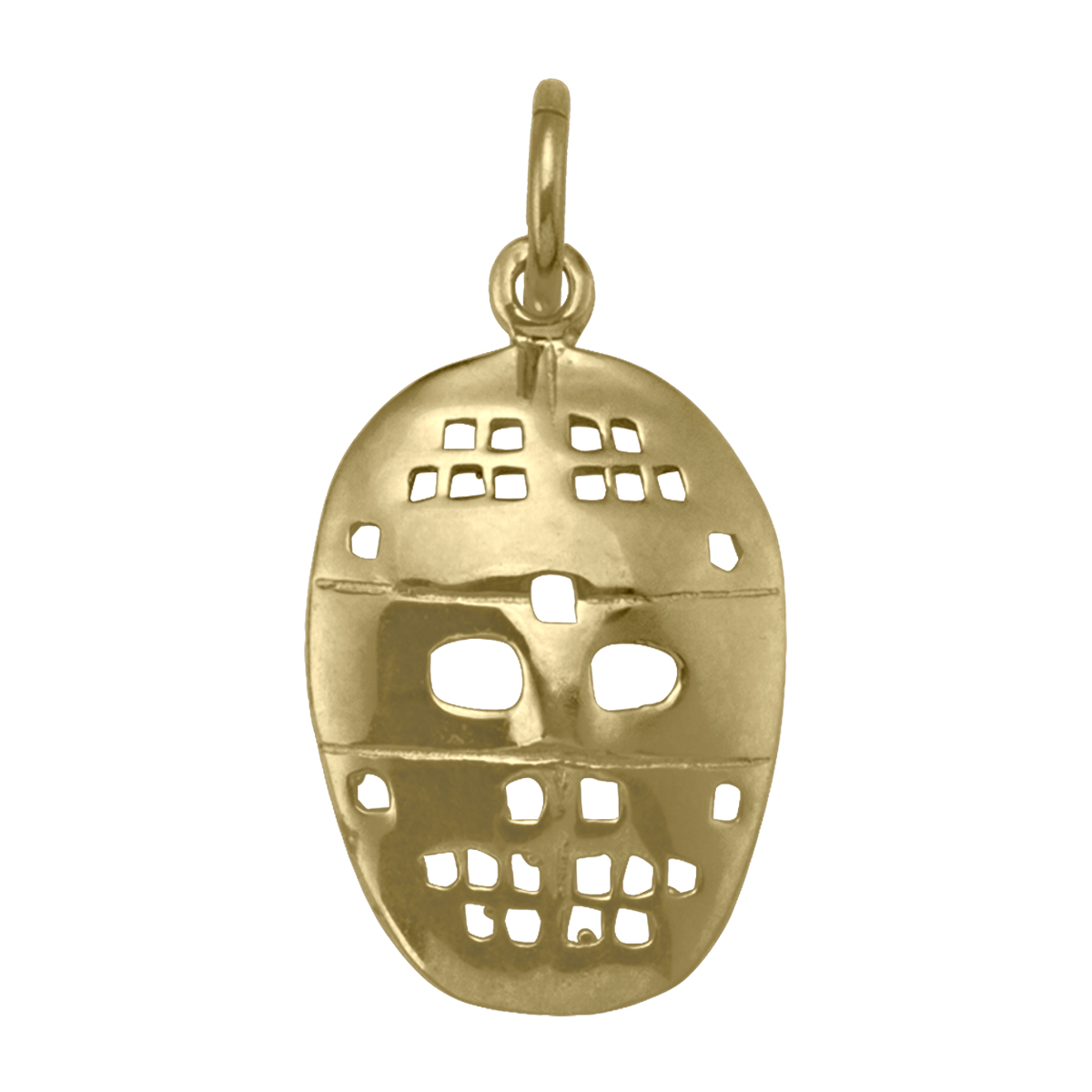 Gold Jewellery, Yellow Gold Hockey Goalie Mask Charm , Hockey, Mask, Gaolie Mask, Hockey Mask, Charm