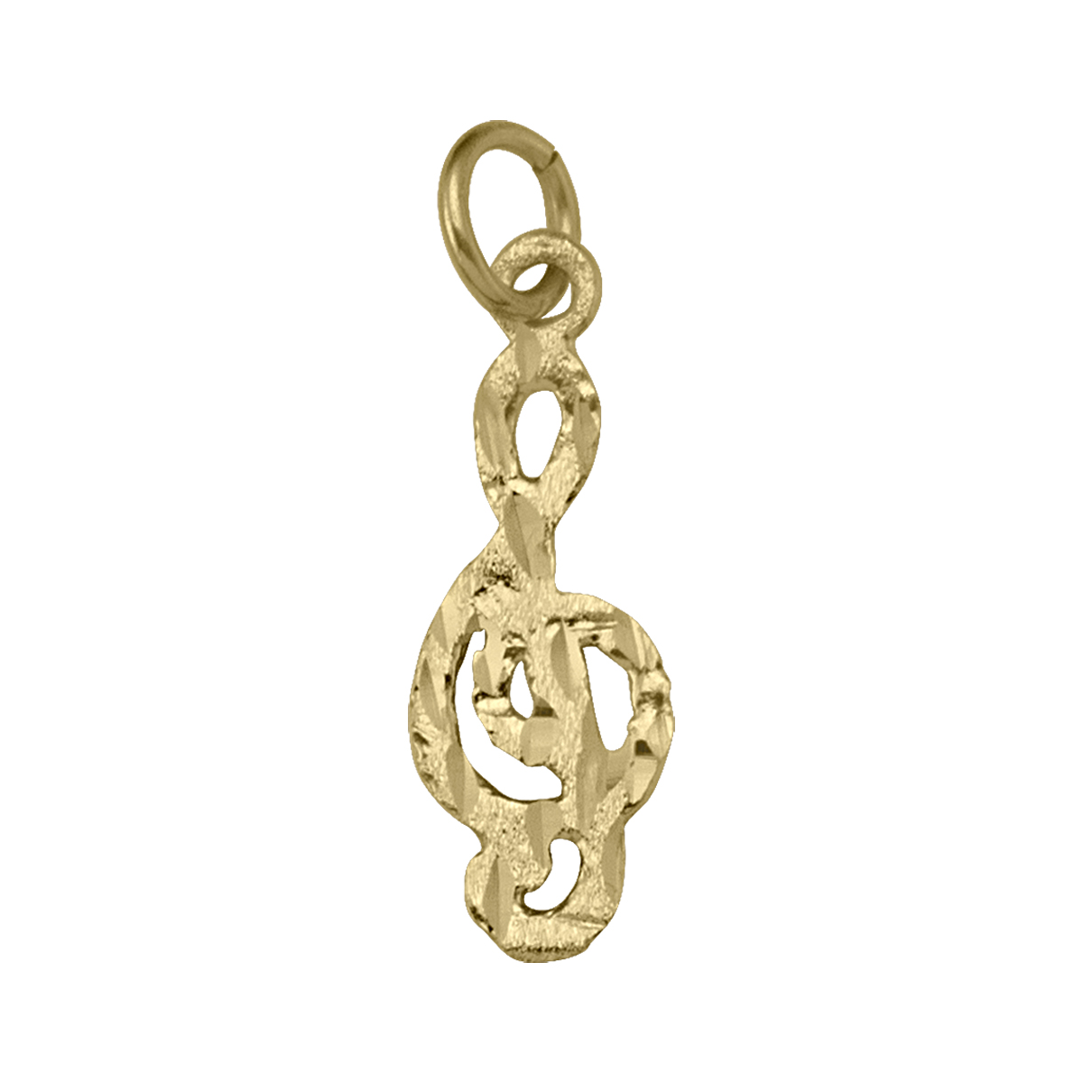 Gold Jewellery, Yellow Gold Treble Clef Charm ,Treble Clef, Charm