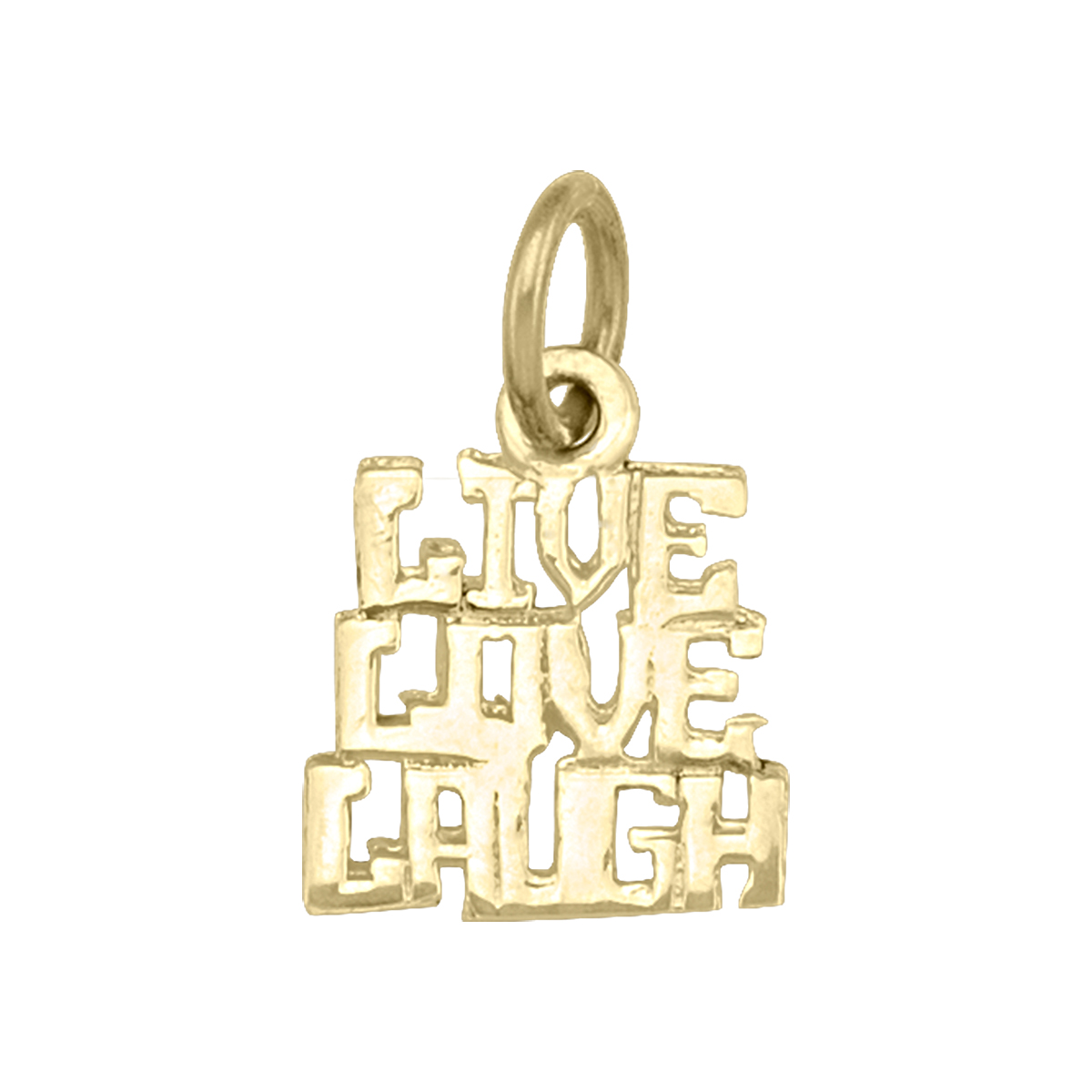 Yellow Gold Live Love Laugh Charm