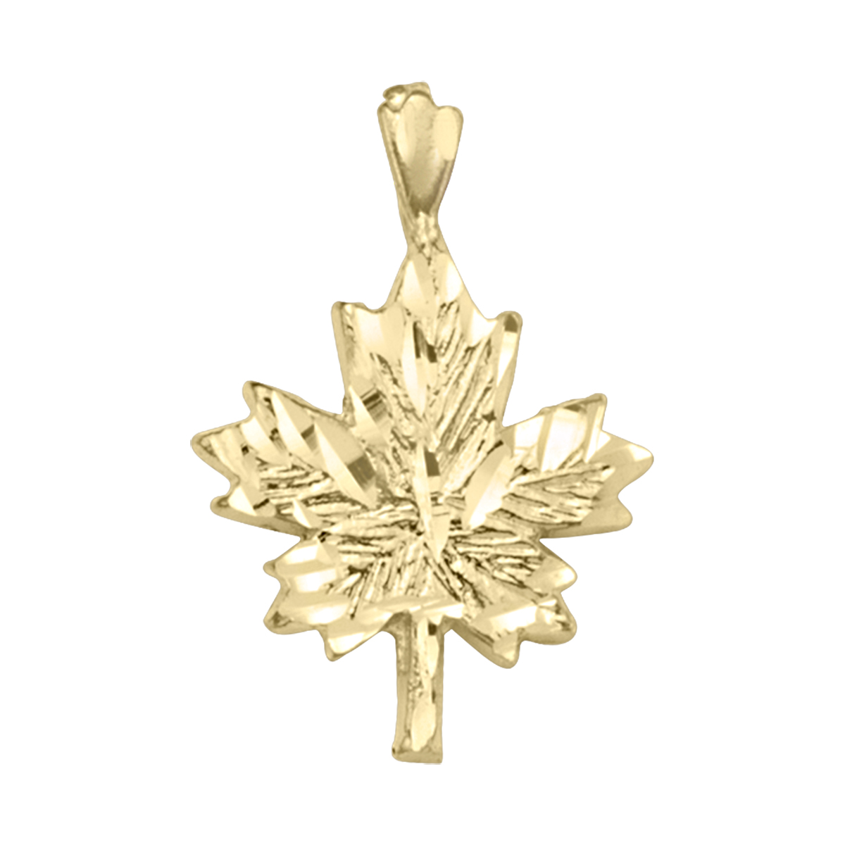 Yellow Gold Maple Leaf Charm