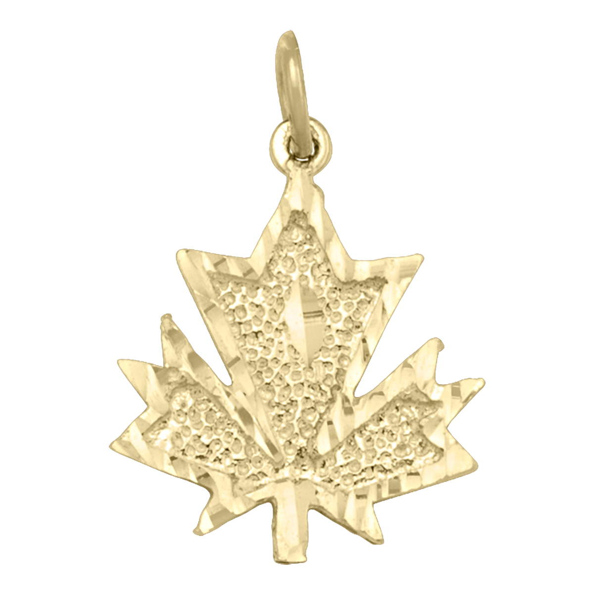 Yellow Gold Maple Leaf Charm