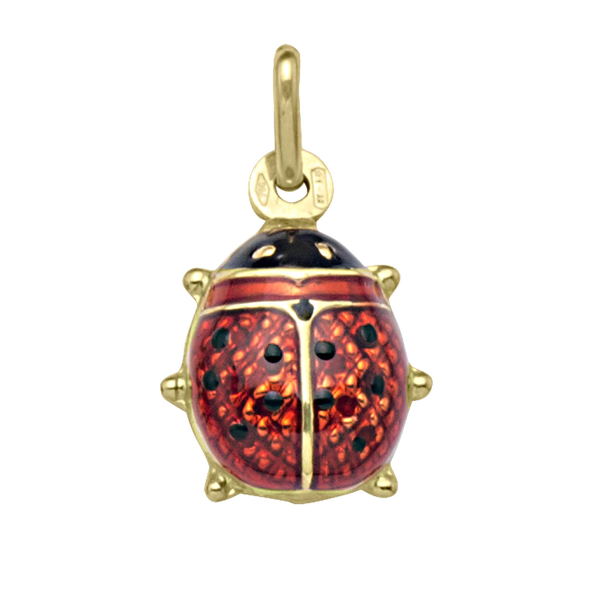 Yellow Gold Lady Bug Charm - 10K