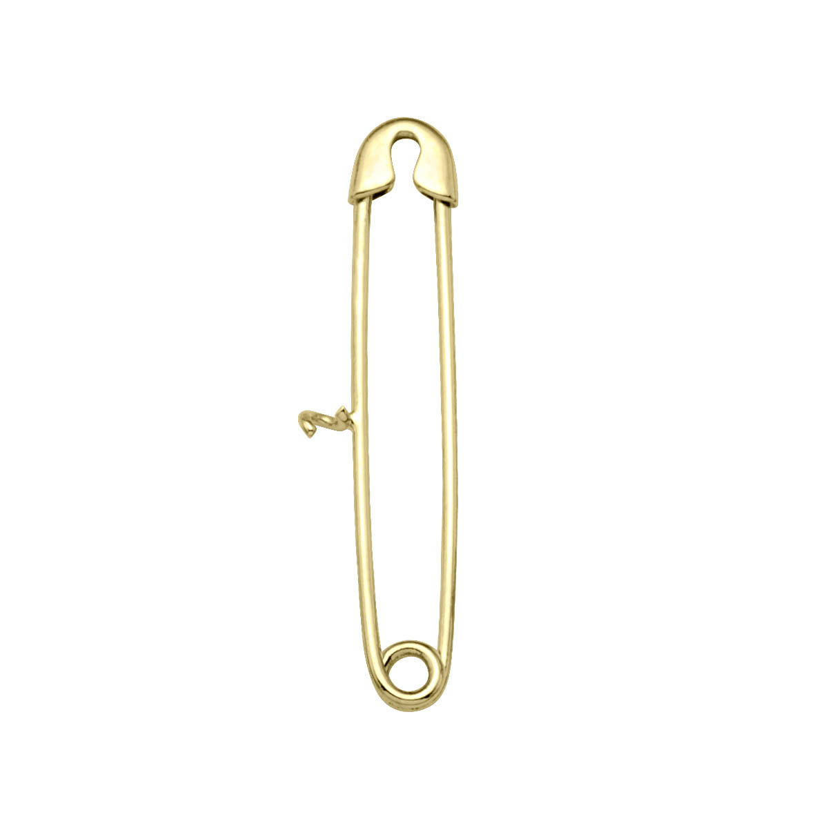 Yellow Gold Safety Pin With Loop