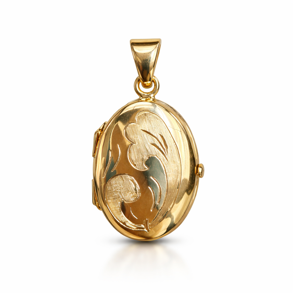 Yellow Gold Oval Locket - 14K