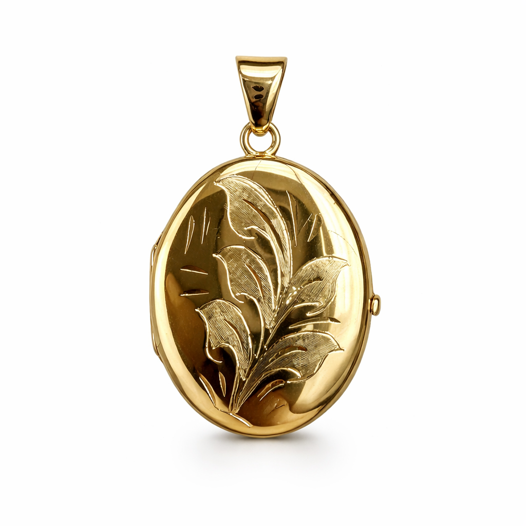 Yellow Gold Oval Locket - 10K