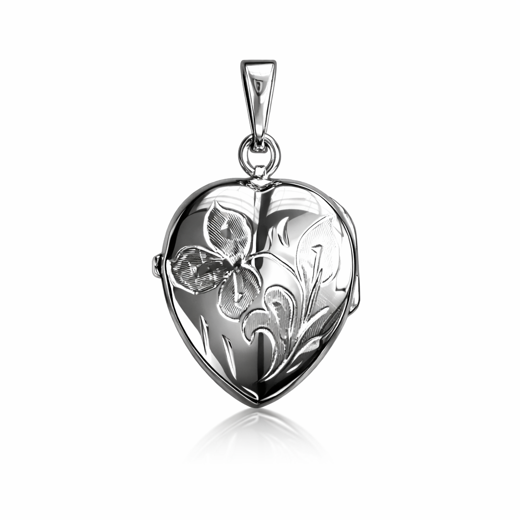 White Gold Heart Locket - 18K