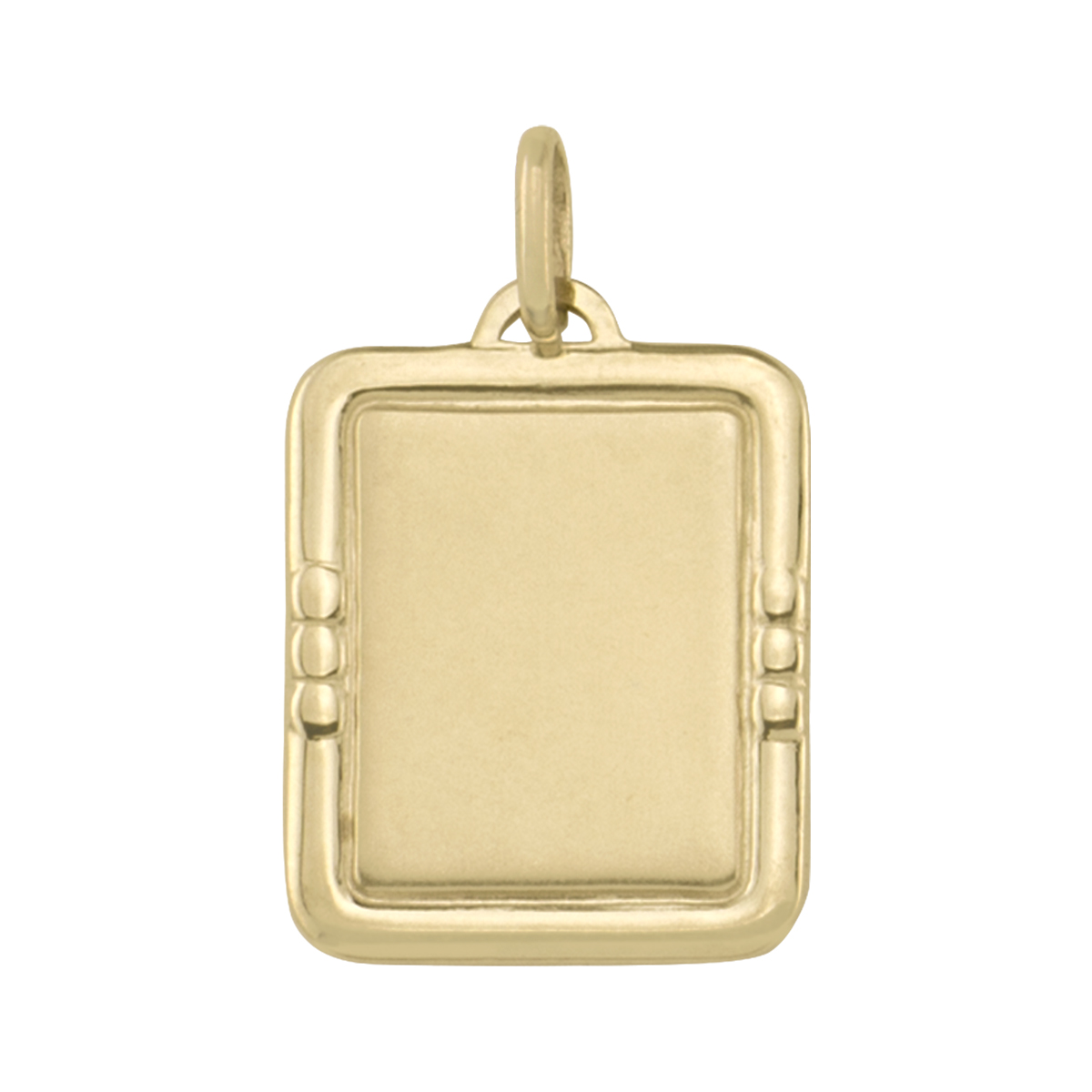 Yellow Gold Fancy Tag Pendant - 14K