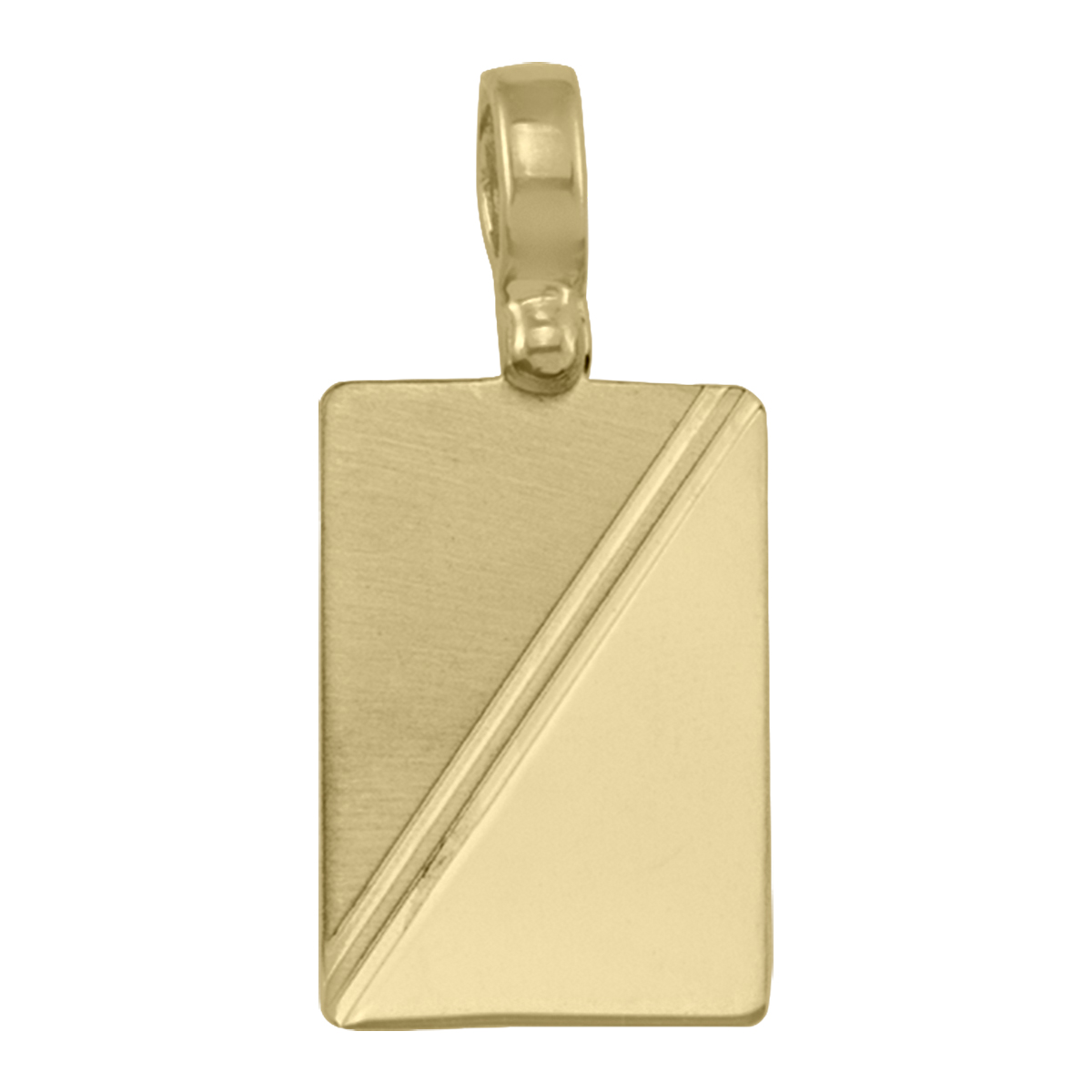 Yellow Gold Fancy Tag Pendant