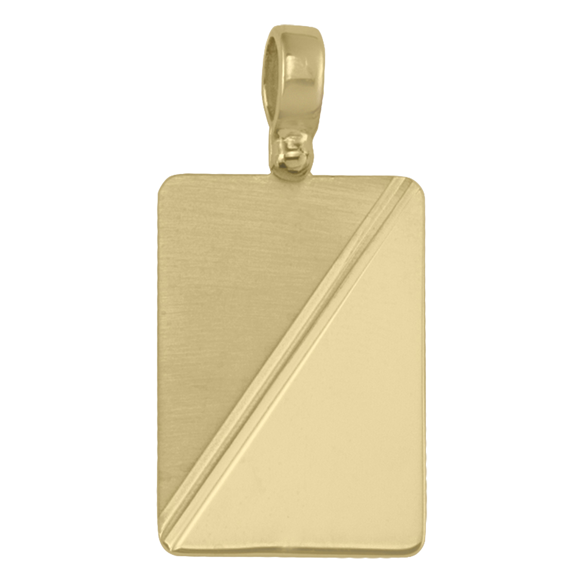 Yellow Gold Fancy Tag Pendant