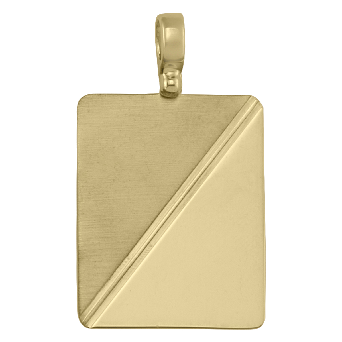 Yellow Gold Fancy Tag Pendant