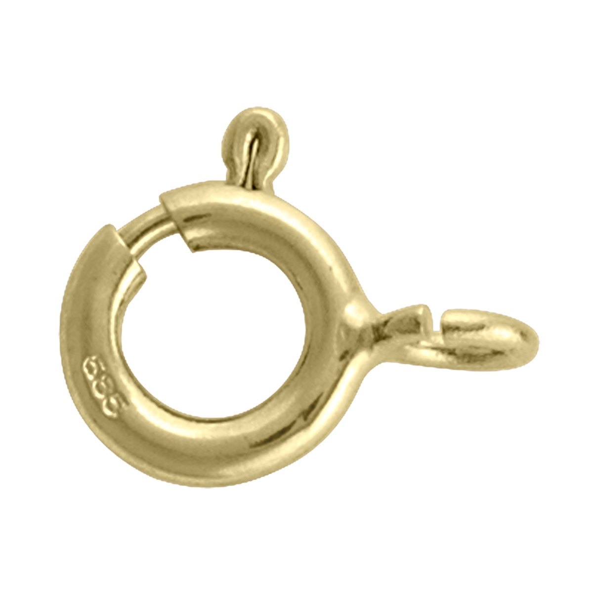 8Mm Yellow Gold Spring Ring - 14K