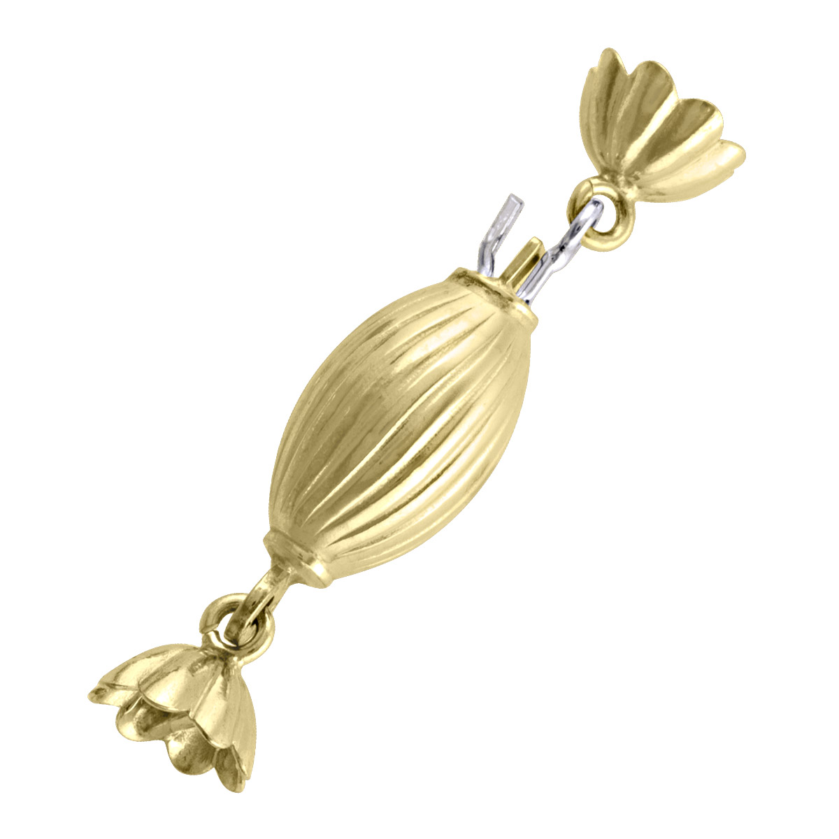 Yellow Gold Fancy Pearl Clasp
