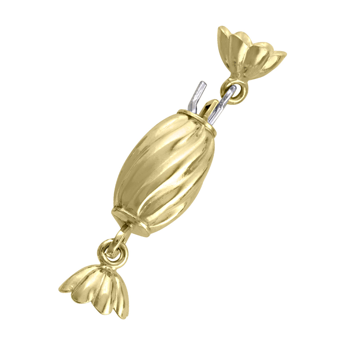 Yellow Gold Fancy Pearl Clasp