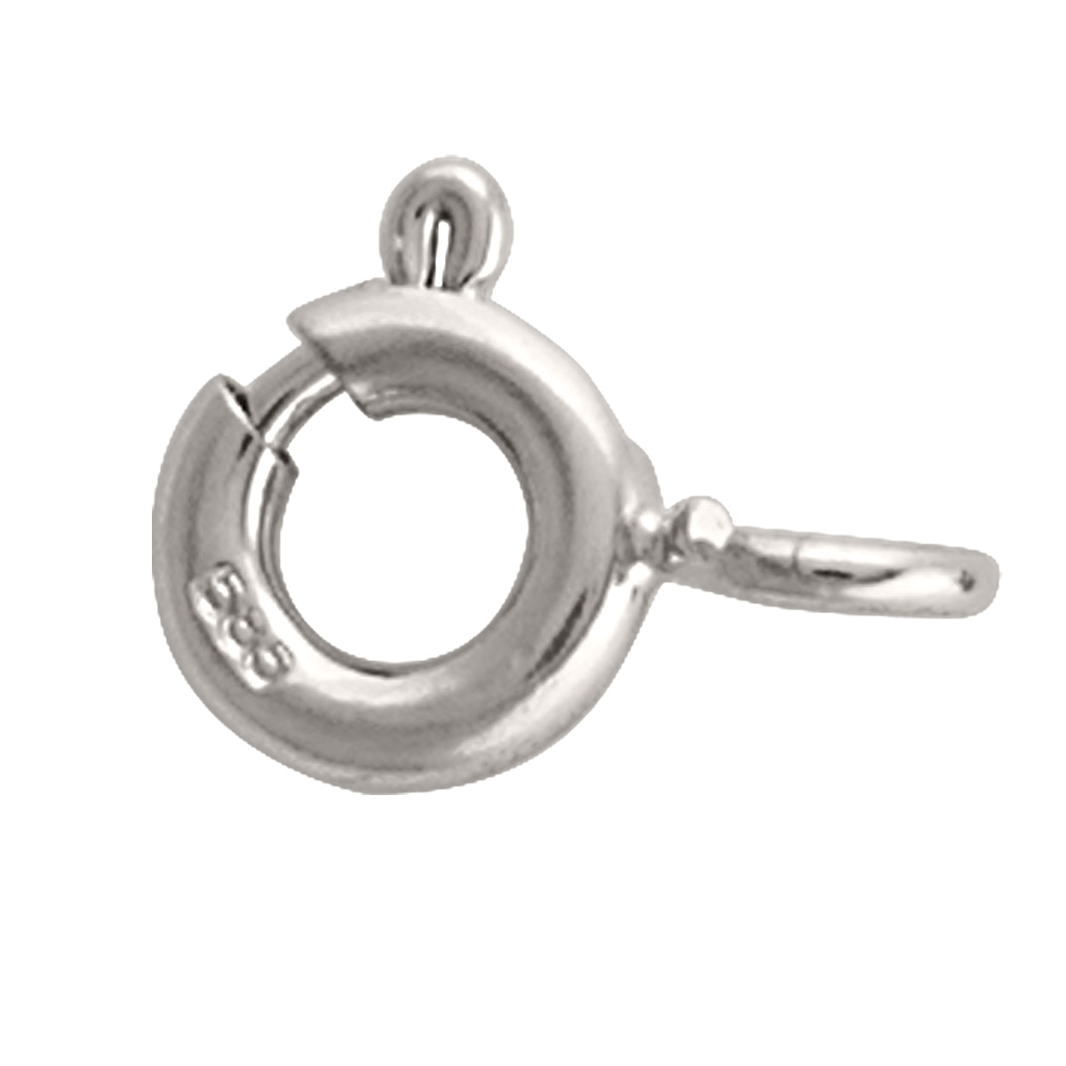 5Mm White Gold Spring Ring - 10K