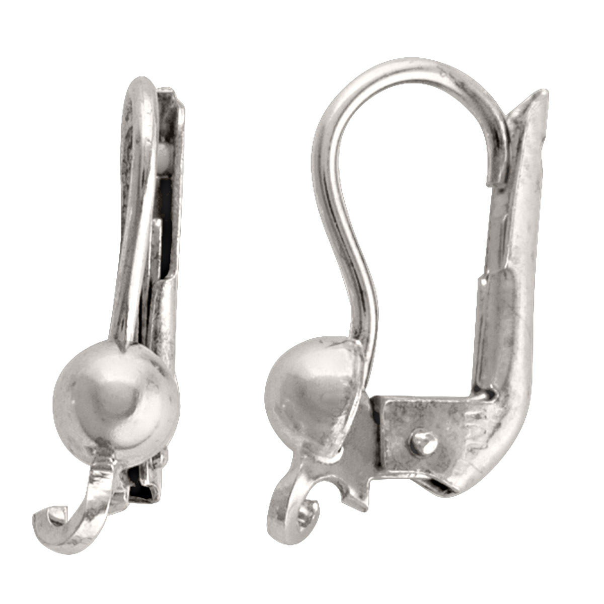 White Gold French Back Earring Back - 18K