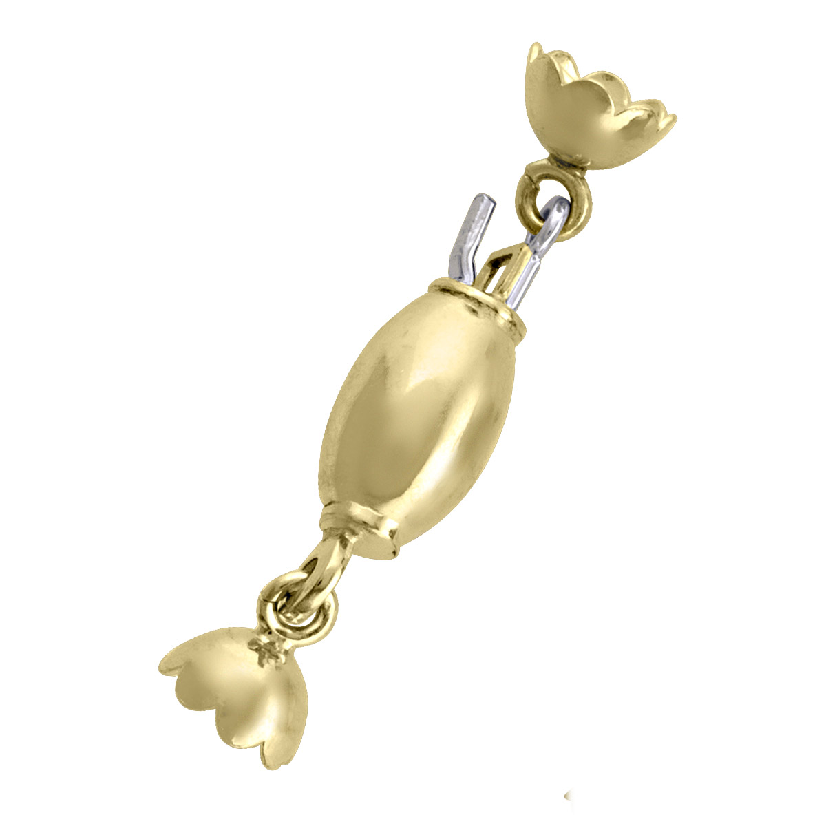 Yellow Gold Fancy Pearl Clasp