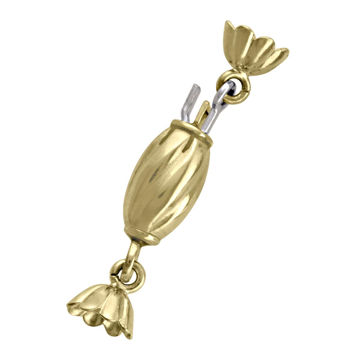 Yellow Gold Fancy Pearl Clasp