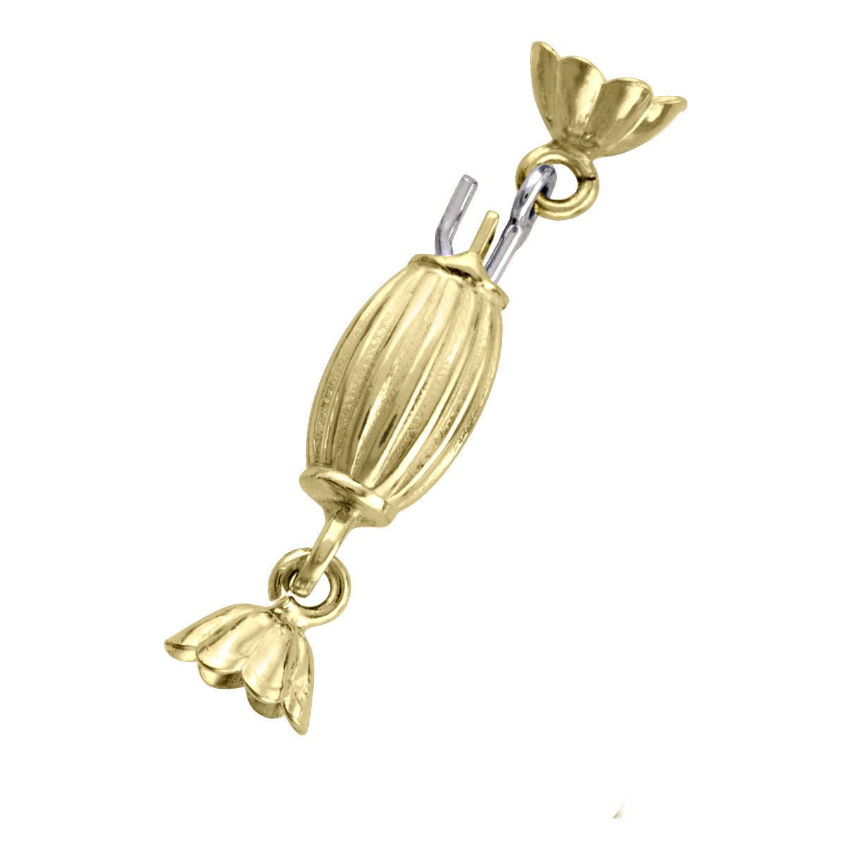 Yellow Gold Fancy Pearl Clasp